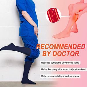 Chaussettes de sport compressives, élastiques, respirantes, pour la course à pied, le football, longues, pour hommes et femmes - Product Image 3