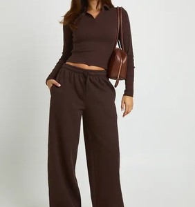 Conjunto Deportivo de Sudadera y Pantalones de Forro Polar para Mujer, Invierno, Logotipo Personalizado, Fabricante de Ropa al por Mayor OEM/ODM, Marca Privada - Product Image 2