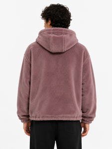 Chaqueta Premium para Hombre con Capucha de Felpa Sherpa, Cierre Completo, Sudadera Suave Tipo Teddy, Abrigo Cálido de Invierno, Chaqueta Casual Cómoda de Manga Larga - Product Image 3