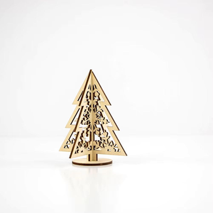 Décoration de table de Noël en bois 3D personnalisée, figurine jouet de conception nouvelle, cadeau - Product Image 1