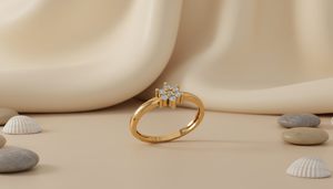 HandMade 10k Gold Floral <b>Cluster</b> Ring VVS1 Lab Grown Diamond Custom Design Jewelry Manufacturer Engagement Ring - Product Image 2