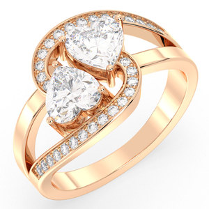 REYES Original Design 1.72 Carat Heart Shape Moissanite <b>Rings</b> in <b>925</b> Sterling <b>Silver</b> Engagement Wedding Fine Jewelry For Women - Product Image 1