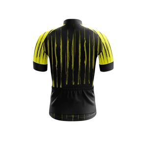 Jersey de Ciclismo Personalizado por Fabricante OEM, Ropa de Ciclismo Sublimada, Ropa Deportiva Ligera para Bicicleta de Carretera en Amarillo y Negro - Product Image 4