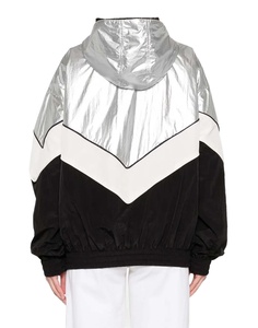 Windbreaker Jacket Men Fashion Custom Nylon Zip up Coat Black White Silver Tone Windproof Waterproof Custom Anorak Jacket - Product Image 5