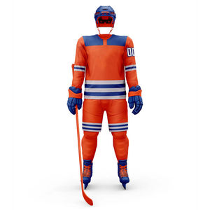 Uniforme de hockey sur glace pour hommes fabriqué en usine, manches courtes, respirant, 100% polyester, vente en gros disponible - Product Image 5