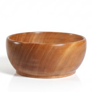 Bol en bois classique pour la maison, la cuisine et la restauration, idéal pour servir des salades, des collations, des fruits et des aliments secs, avec une finition lisse - Product Image 1