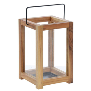 Lanterne en bois élégante et classique, écologique, porte-bougie, décoration pour la maison, mariage, festival, Ramadan, couleur marron - Product Image 4