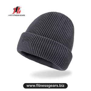 Beanie Cap Solid Color Knitted Winter Hat Unisex Adult 56-58cm Casual Wear - Product Image 2