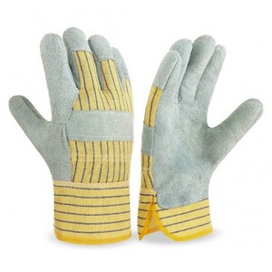 Gants de travail en cuir de vache fendu pour homme, accessoires de sécurité personnalisés, en cuir de vache, personnalisés - Product Image 1