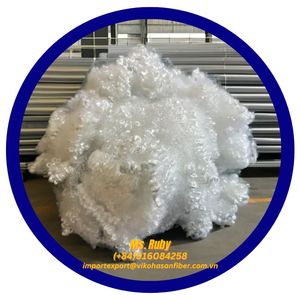 100% Recycled 4D HCS Polyester <b>Staple</b> Fibers 100% Hollow Conjugated Synthetic VIKOHASAN Fiber Siliconized Filling Concrete - Product Image 4
