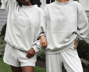 Custom Embroidered Streetwear Soft Cotton Mockneck Crewneck <b>Pullover</b> Sweater <b>Jumper</b> Fleece Oversized Women Mock Neck Sweatshirt - Product Image 1