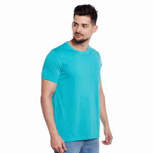 T-shirts personnalisés 100% coton pour hommes, respirants, couleur unie, col rond, manches courtes, tissu tricoté, t-shirts tendance - Product Image 2