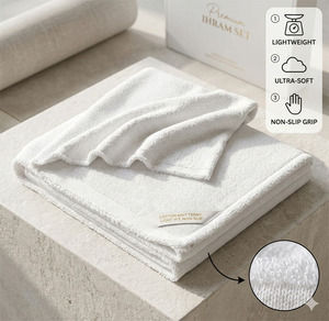 Children's Cotton Ihram Towels <b>Set</b> <b>2</b> <b>Pieces</b> Hajj & Umrah Essentials Spring Season Lightweight Breathable - Product Image 6