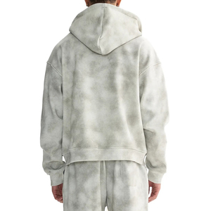 Sudadera con Capucha Beige para Hombre, Talla Grande, 100% Algodón, Tejido de Felpa Transpirable, Bolsillo Frontal, Estilo Vanguardista de Invierno - Product Image 3
