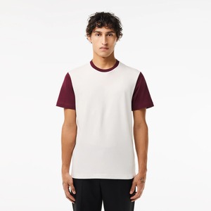 Camiseta de Manga Corta con Cuello Redondo para Hombre, Corte Regular, Estilo Casual, Ribete en Contraste, Manga Raglán, Color Sólido, 100% Algodón Jersey - Product Image 4