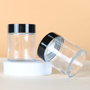 Pot en verre réutilisable pour shilajit avec couvercle de protection pour le stockage et l'emballage des produits, conteneur en verre transparent en gros - Product Image 1