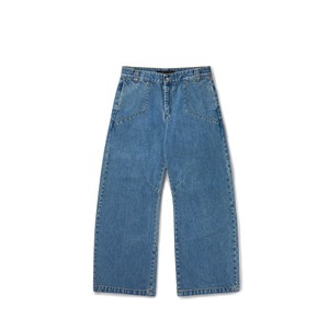 Jean en denim pour homme de haute qualité, coupe ample, motif uni, délavage effet neige, séchage rapide, décontracté, hiver, jambe large - Product Image 2