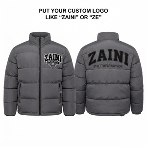 Veste matelassée en polyester premium 280 GSM, panneaux chauds matelassés, logo brodé personnalisé, mode décontractée - Product Image 1