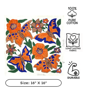 Premium Kashmiri Aari Embroidered Cushion Cover 16 Inch Cotton <b>Pillow</b> Cover Wool Thread Sustainable Accent Throw <b>Pillow</b> for <b>Sofa</b> - Product Image 3