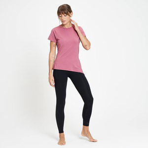 Camiseta Corta de Cuello Redondo para Mujer, con Logotipo Personalizado al por Mayor, 9 Colores, Moda Casual Básica - Product Image 5