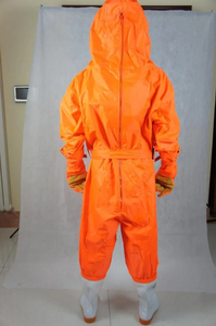 Combinaison de travail haute visibilité orange ignifuge avec coutures soudées et capuche en maille pour la protection contre le feu - Product Image 2