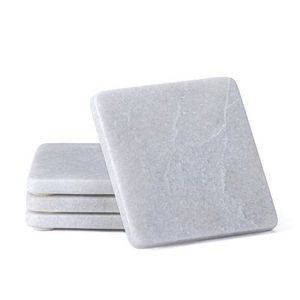 Luxury Marble Coasters Set Of Six With Holder Modern Decorative <b>Table</b> Accessories For Dining Room And Living Space - Product Image 2