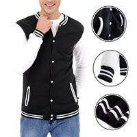 Veste universitaire pour hommes en gros, personnalisable avec logo, style Letterman, en laine avec manches en cuir, pour l'hiver, fabrication OEM