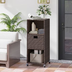 Armadio da Esterno con Cassetto e 3 Ripiani per Organizzazione del Giardino - Product Image 1