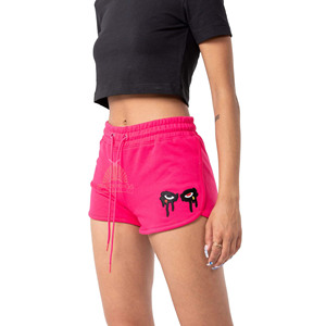 กางเกงขาสั้นผู้หญิงคุณภาพสูง สไตล์ใหม่ ปักลายโลโก้แบบดิสเทรสสั่งทำพิเศษ ระบายอากาศได้ดี กางเกงขาสั้นซับเหงื่อสำหรับผู้หญิง - Product Image 3