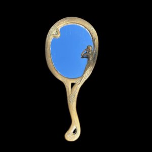 Antique <b>Gold</b> Handheld Vanity <b>Mirror</b> <b>Ornate</b> Figure Handle Vintage Makeup <b>Mirror</b> Decorative Dressing <b>Mirror</b> Classic Beauty <b>Mirror</b> - Product Image 2