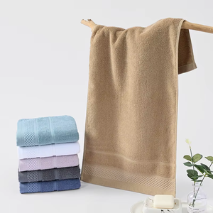 Ensemble de serviettes de bain en coton 100% uni, rectangulaires, pour usage domestique, douces pour la peau, séchage rapide, écologiques, plusieurs options de couleurs, tricotées - Product Image 5