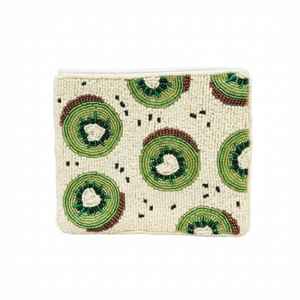 Porte-monnaie en perles en forme de cœur avec fermeture éclair, broderies multiples, fait main, pochette personnalisée pour femme - Product Image 1