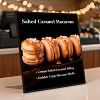 Cadre d'affichage LED ultra-fin personnalisé, boîte à lumière en aluminium, affichage de menu publicitaire pour café, boulangerie, restaurant, barbecue