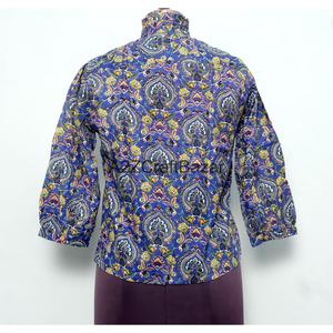 Vestidos Casuales de Oficina para Mujer, 100% Algodón, Mini, Manga 3/4, Cuello Redondo, Estampado Floral, Modernos, Holgados, Ecológicos, para Primavera - Product Image 6