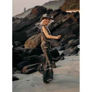 Combinaison bohème sans manches pour femmes, imprimé léopard, taille haute, coupe ample, respirante, vêtements de plage printemps-été - Product Image 3
