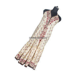 New Fashion Women's Wear Vintage Silk Sari Casual <b>Spaghetti</b> <b>Long</b> Dress Ladies Elegant Dinner Gown Sleeveless Evening Gowns Women - Product Image 4