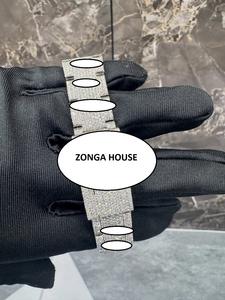 Montre de luxe sportive et élégante, sertie de diamants, avec moissanite de clarté VVS1, analogique, pour hommes et femmes, exportation Inde - Product Image 4