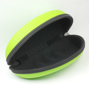 Estuche rígido protector para gafas con cremallera de cuero PU al por mayor, estuche de EVA - Product Image 3