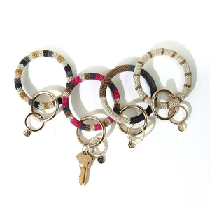 Porte-clés ethnique indien artisanal avec perles, porte-clés en cuir artisanal, artisanat en cuir décoratif - Product Image 3