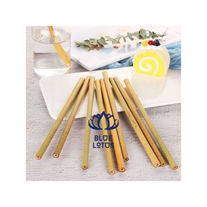 Pajitas de Bambú con Bordes Suaves, MÁS VENDIDAS |   Juego de Pajitas Reutilizables de Diámetro Ancho para Boba y Smoothies - Product Image 1