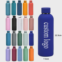 2023 Beauchy Offre Spéciale Gym petite bouche 304 en acier inoxydable extérieur mat bouteille d'eau 500ML sport tasse caoutchouc peinture bouteilles d'eau