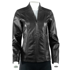 Chaqueta de Cuero para Mujer, Estilo Moderno, Corte Ajustado, Colección de Invierno, Chaquetas Elegantes para Mujer - Product Image 6