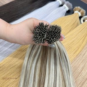 Extensiones de Cabello Vietnamitas Remy con Punta Nano de Queratina, Rubias, Doble Trama, Cabello Natural Real, Producto de Belleza para Mujeres - Product Image 4