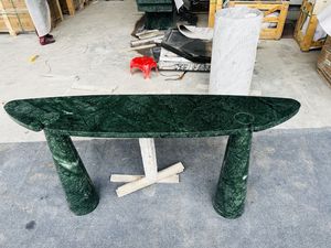 Table basse en marbre vert élégante et moderne de haute qualité, design artisanal en pierre indienne, meuble durable pour salon - Product Image 3