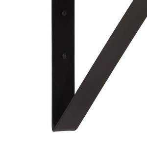 Estante de Pared de Madera de Mango Sólida y Hierro Negro, Estantes de Exhibición Medianos de Madera Natural y Hierro - Product Image 6