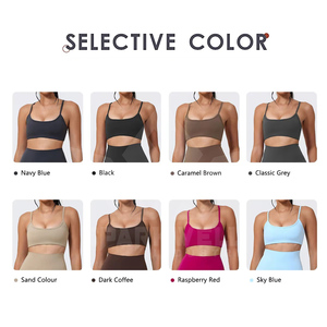 Vêtements de sport pour femmes, bretelles spaghetti, taille haute, col rond, découpe au dos, extensible, respirant, séchage rapide, yoga, gym, fitness, entraînement - Product Image 6