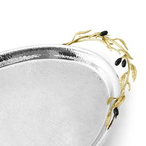 Bandeja de Servicio de Metal de Diseño Moderno Indio con Detalles Refinados, Perfecta para Exhibir Comidas y Mejorar la Decoración del Hogar a Precio de Mayoreo - Product Image 2