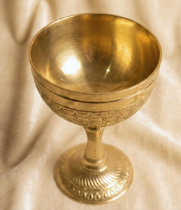 Flûtes à vin et champagne de luxe en laiton massif de qualité supérieure, plaquées or, gravées, pour cadeaux et repas, modèle religieux - Product Image 6