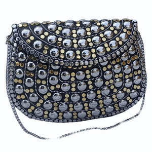 2026 Sculptural Metal Mosaic Beading <b>Clutch</b> Luxury Elongated Evening Beach Bag Chain Strap Handmade Eco-friendly Durable Premium - Product Image 6