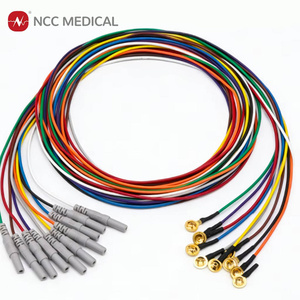 แผ่นอิเล็กโทรดแบบใช้ซ้ำได้สำหรับการตรวจวัดคลื่นไฟฟ้าสมอง (EEG) ทางคลินิก สายไฟเคลือบทองคำหลากสี ยี่ห้อ <span class=keywords><strong>NCC</strong></span> Medical - Product Image 4